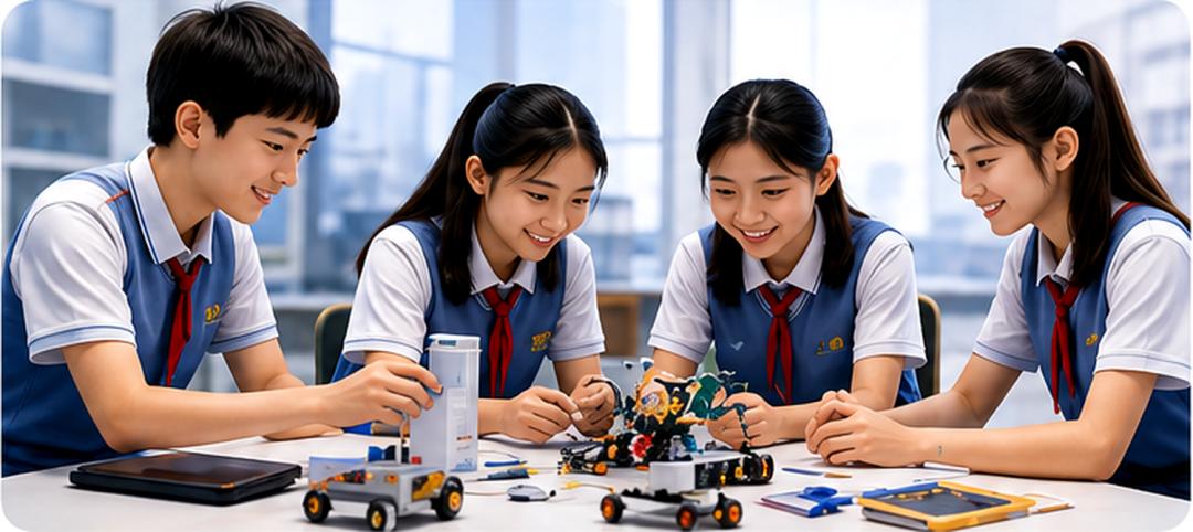 学生科技项目合作实践场景